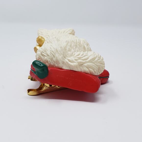 1995 Hallmark Cat Naps #2 Handcrafted Keepsake Clip-On Holiday Ornament - Picture 6 of 9